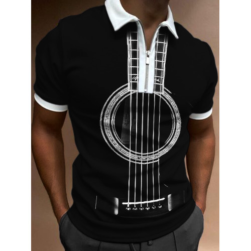 Men's Music Lover Guitar Inspired Polo Shirt