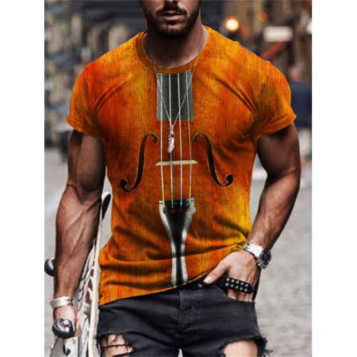 Men's Music Lover Violin Inspired T Shirt