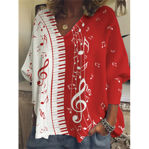 Minimalistic Piano Keys Oversize Comfy Tunic