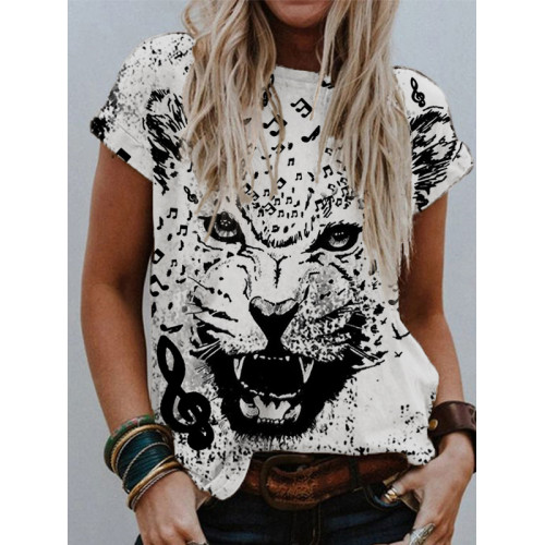 Music Animal Angry Leopard T Shirt