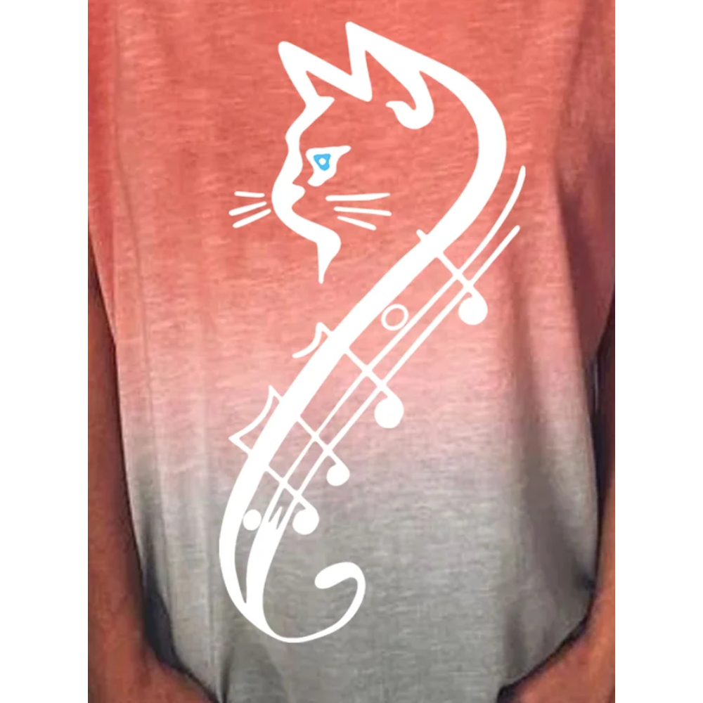 Music Cat Graphic T-shirt