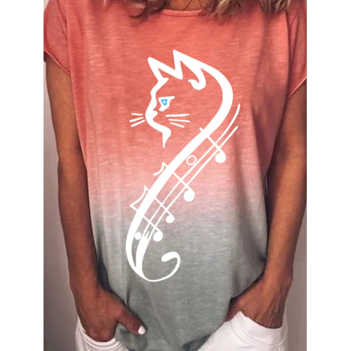 Music Cat Graphic T-shirt