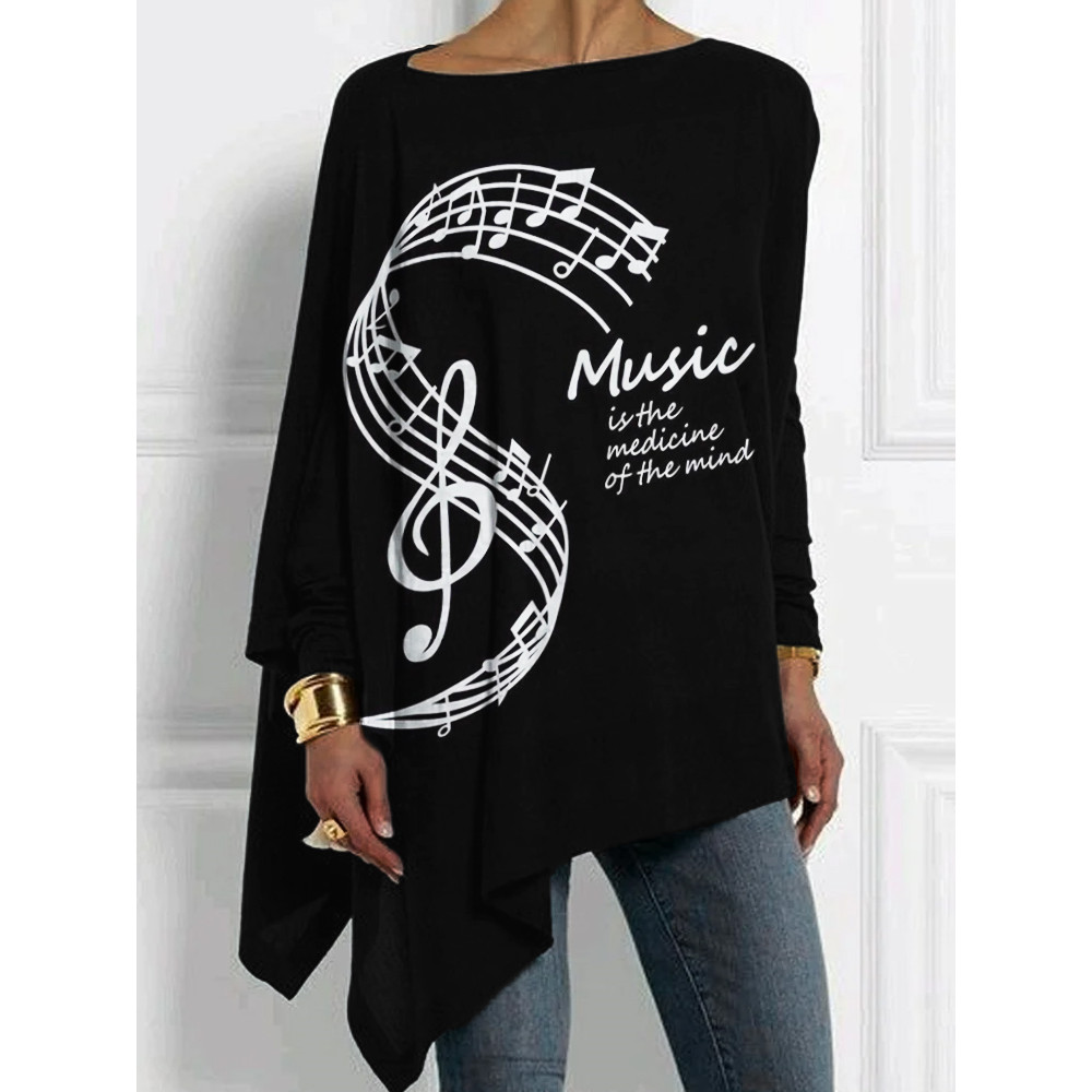 Music Is The Medicine Of The Mind Bat Sleeve T Shirt