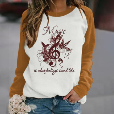 Music Is What Feelings Sound Like Crew Neck Sweatshirt