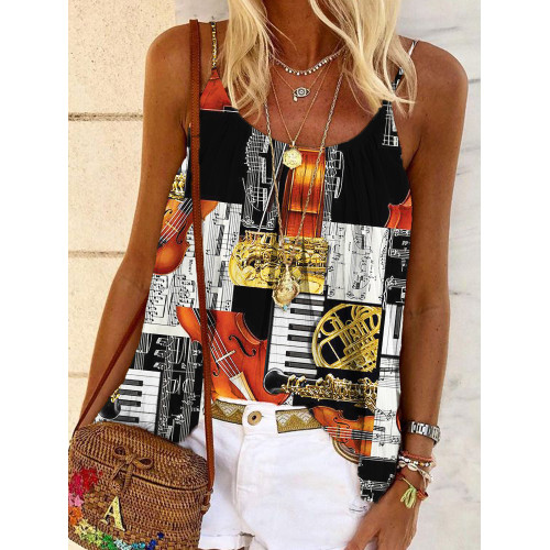 Music Lover Piano And Violin Inspired Cami Top