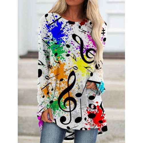Musical Colorful Graffiti Art Print A-Line T-Shirt