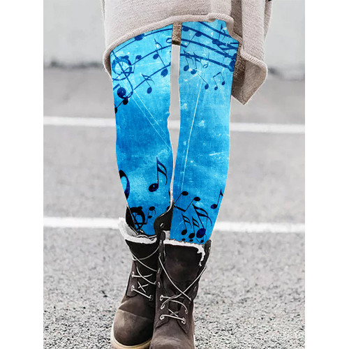 Musical Notes Inspired Music Lover Essential Leggings