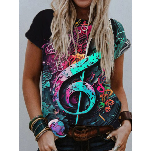 Musical Symphony Art Short Sleeve T Shirt