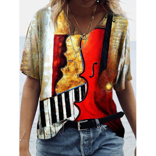 Piano And Violin Inspired Music Lover Essential T Shirt