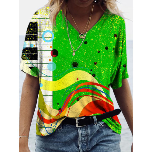 Piano Keys Music Art V Neck Comfy T Shirt