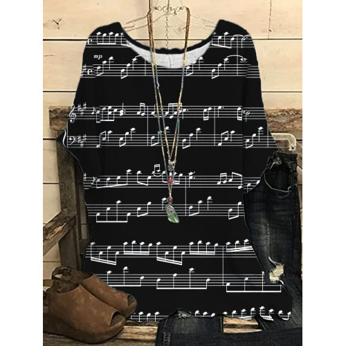 River Flows In You Partial Sheet Music Woven Tunic