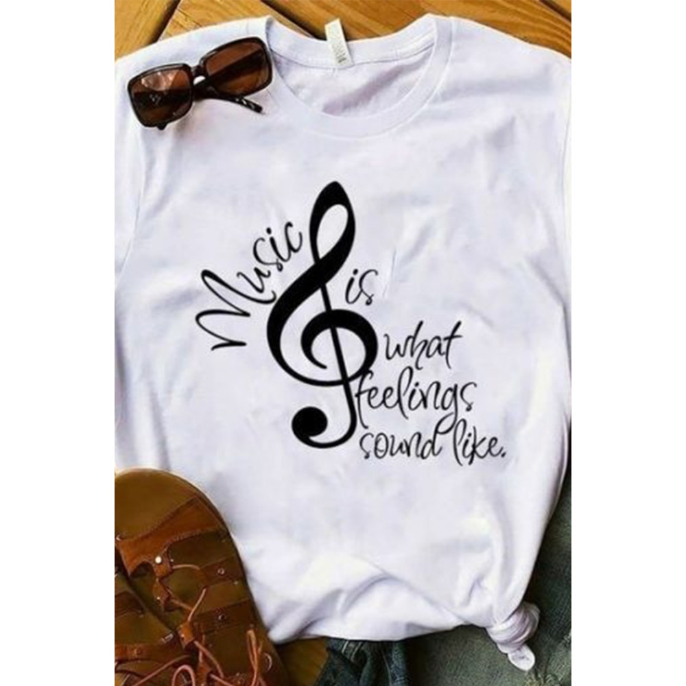 Summer Sheet Music Short Sleeve T-Shirt