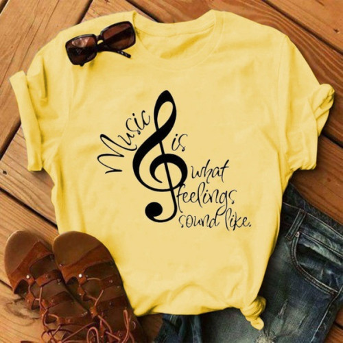 Summer Sheet Music Short Sleeve T-Shirt