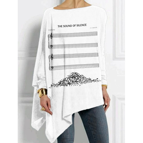 The Sound Of Silence Art Music Bat Sleeve T Shirt