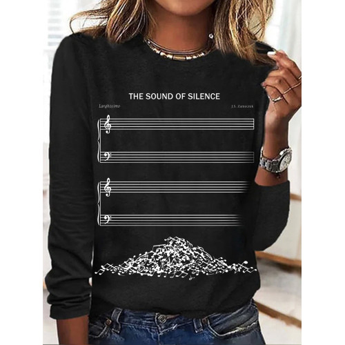 The Sound Of Silence Art Music Long Sleeve T Shirt