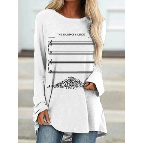 The Sound of Silence Classic A Line Long Sleeve T Shirt
