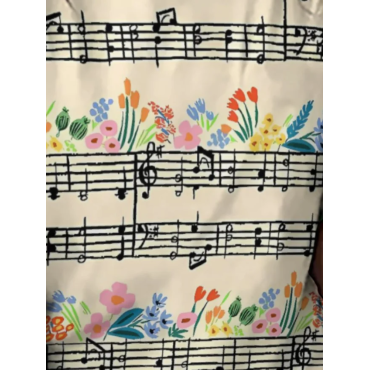 Women's Cute Floral Music Loose Simple T-Shirt