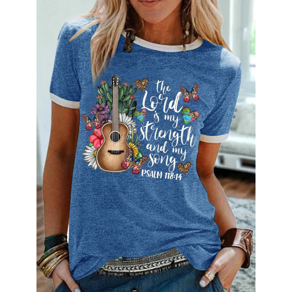 Women's The Lord Is My Strength And My Song Psalm 118:14 T-Shirt