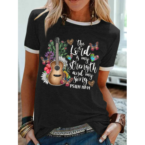 Women's The Lord Is My Strength And My Song Psalm 118:14 T-Shirt
