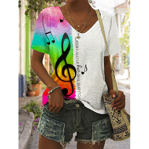 You Are The Song In My Heart Rainbow Watercolor T Shirt