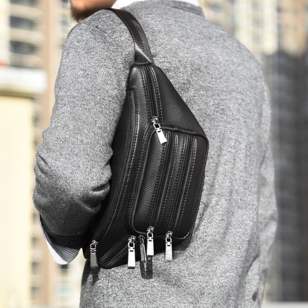 Fashion Faux Leather Waterproof Waist Bag