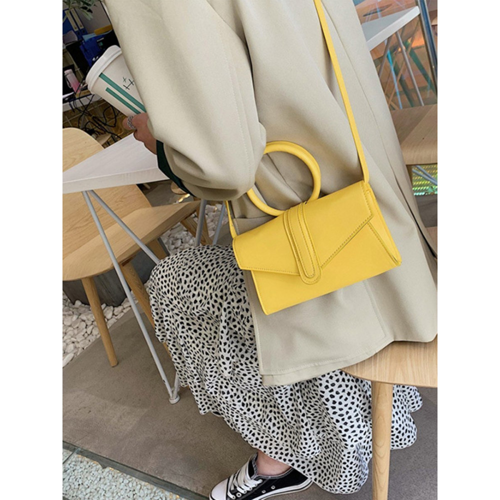 Fashion Simple Solid Messenger Handbag