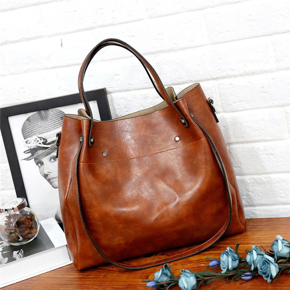 Fashion Solid Color Four Piece Bag