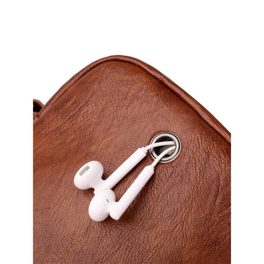 Fashion Solid Color Zipper Diagonal Bag