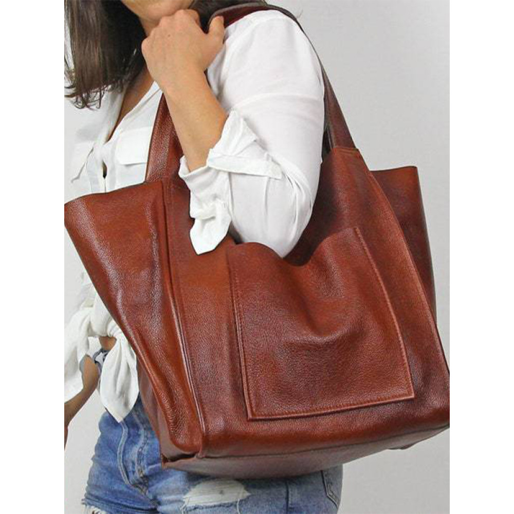 Leather Large Work Bag Campus Bag
