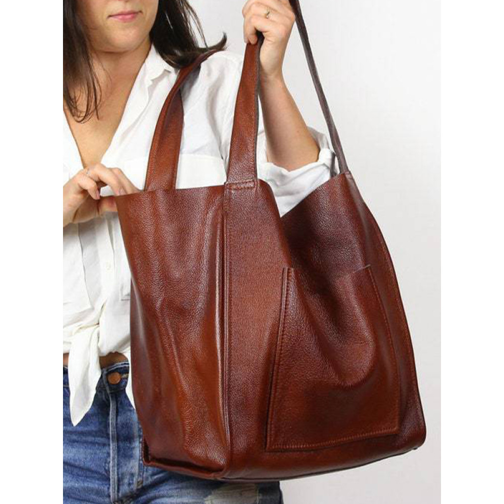 Leather Large Work Bag Campus Bag