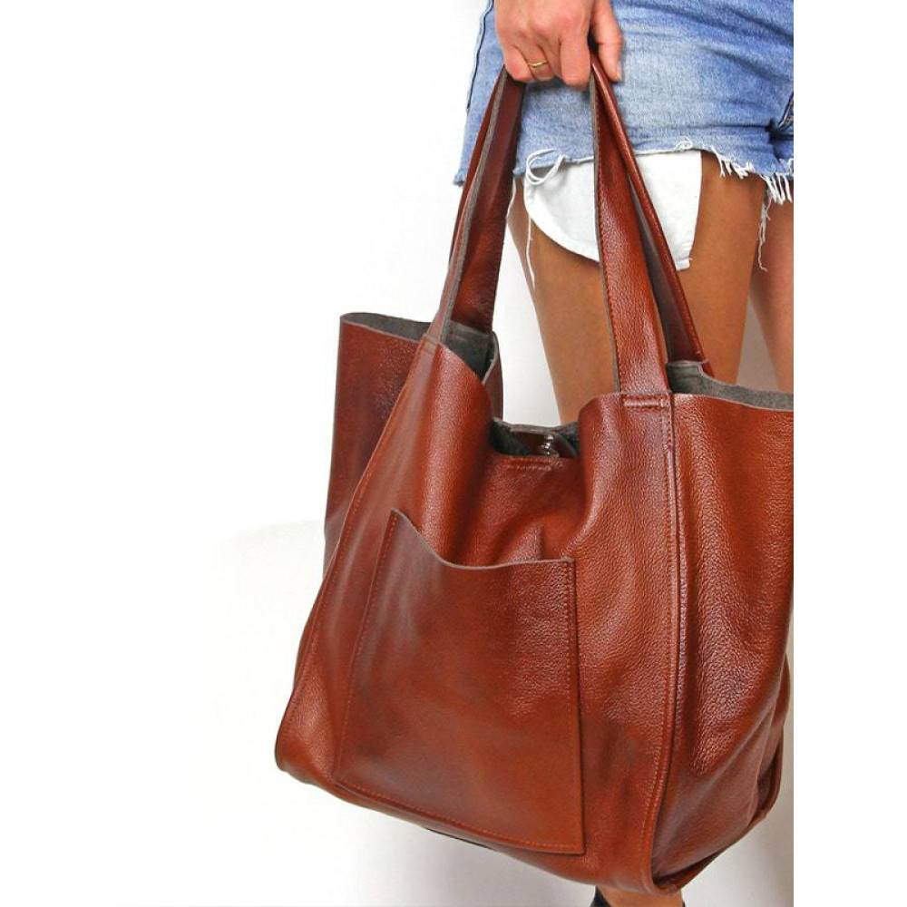Leather Large Work Bag Campus Bag
