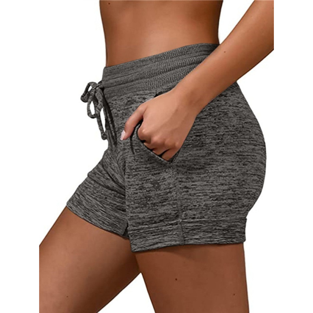 Drawstring Elastic Waist Casual Shorts