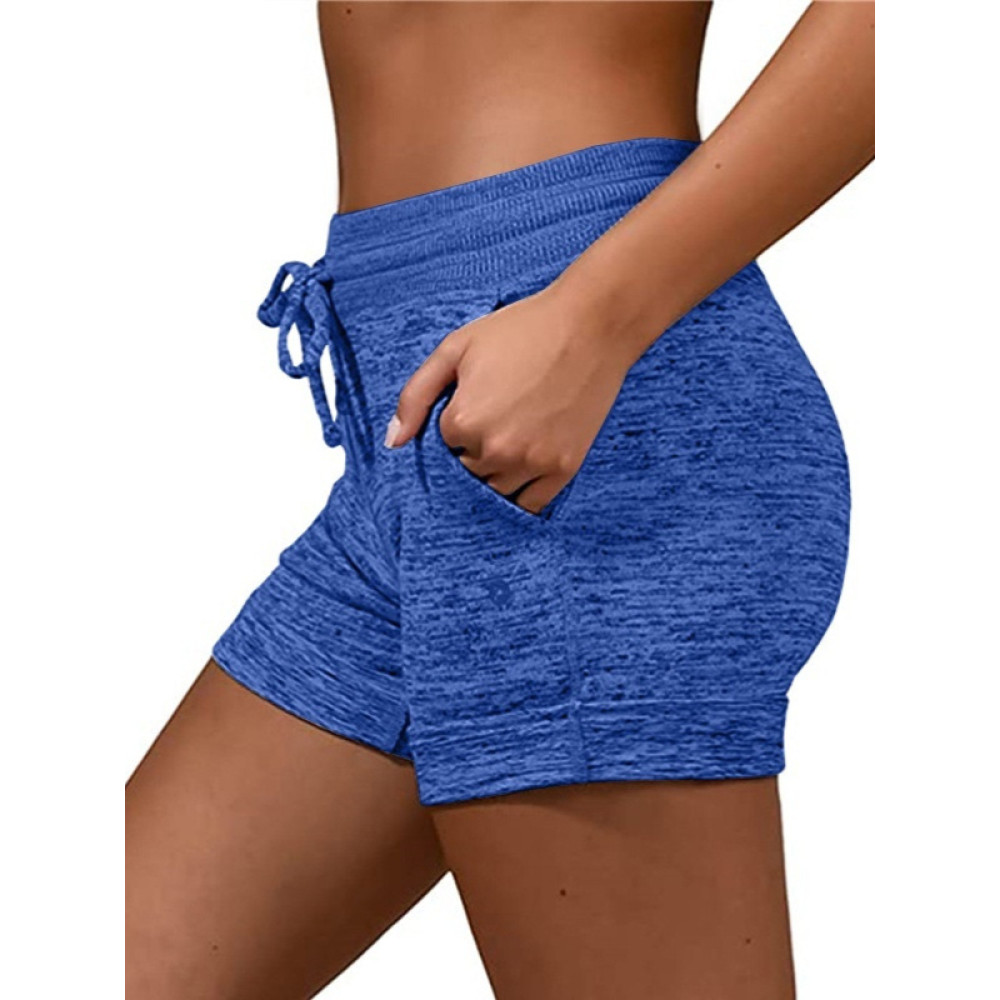 Drawstring Elastic Waist Casual Shorts