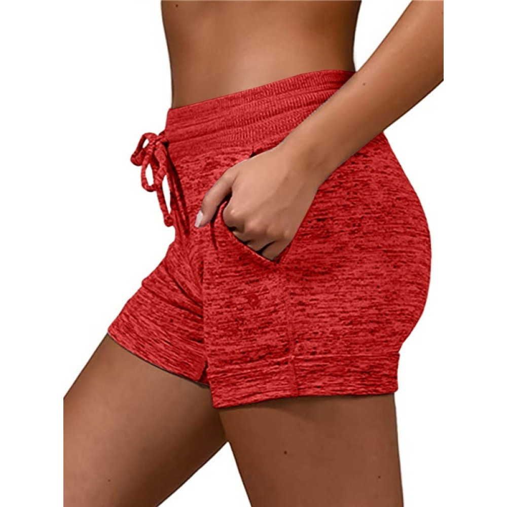 Drawstring Elastic Waist Casual Shorts