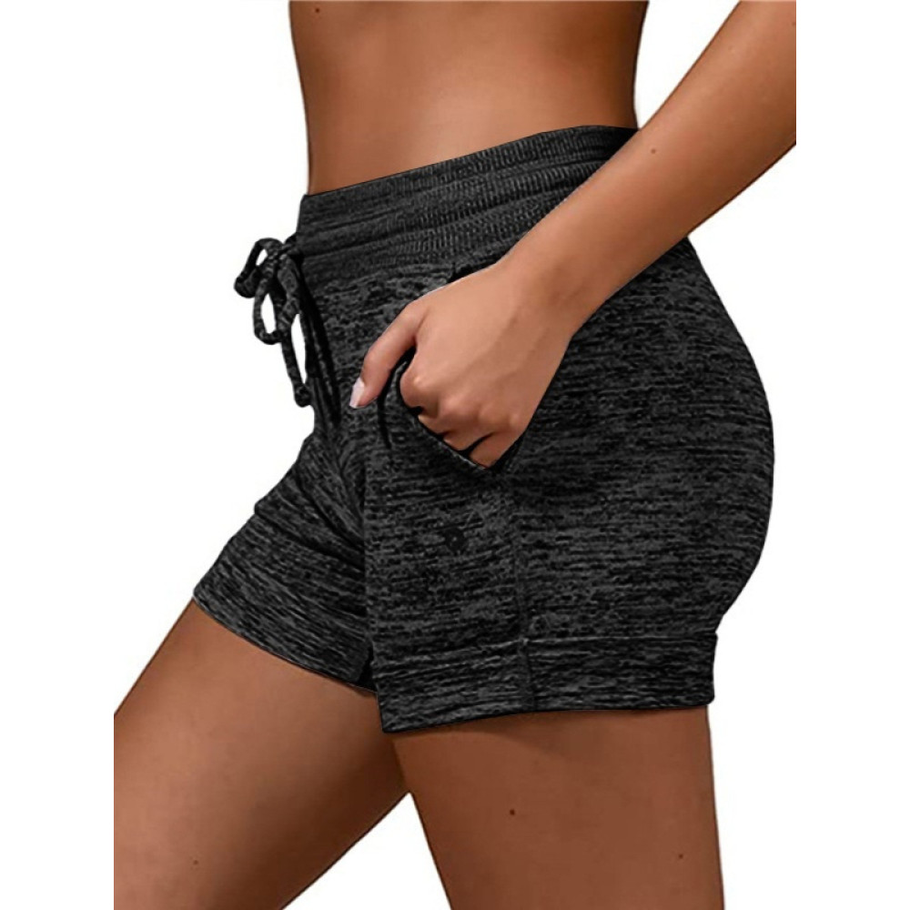 Drawstring Elastic Waist Casual Shorts