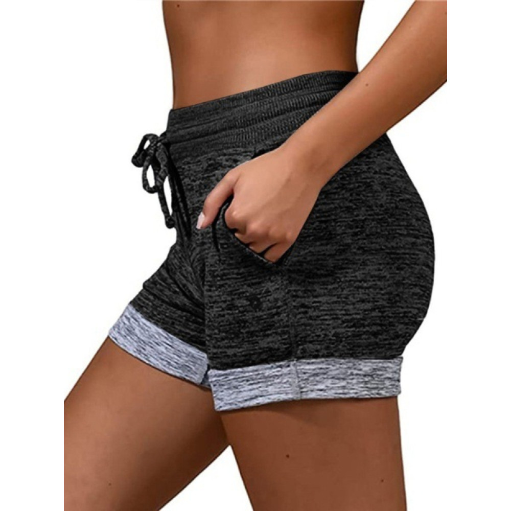 Drawstring Elastic Waist Casual Shorts