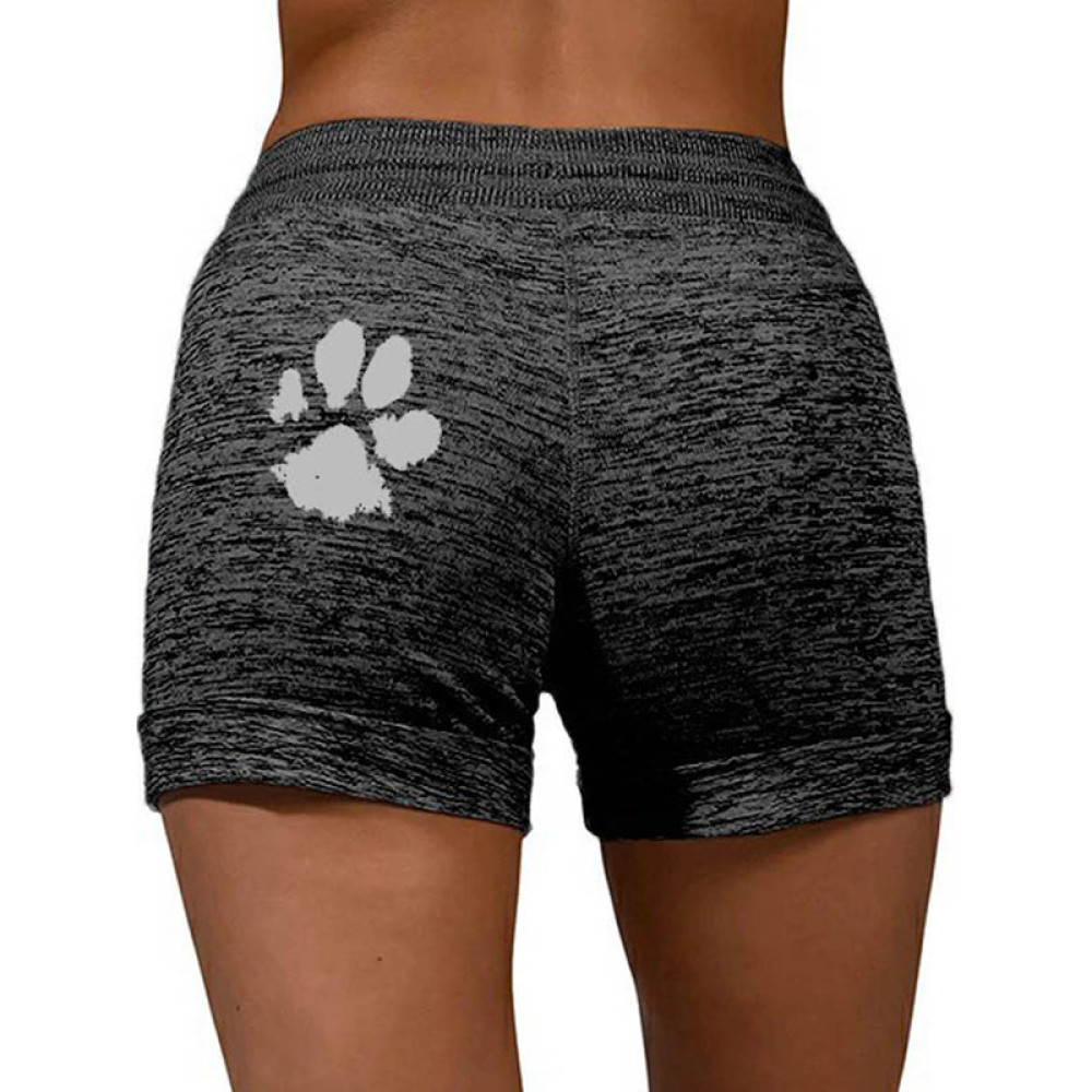 Paws Printed Elastic Wiast Shorts