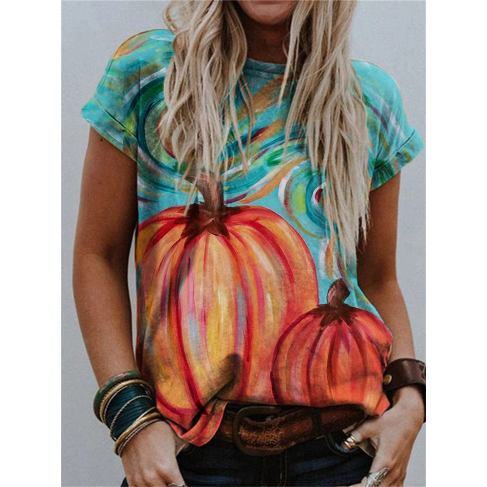 Big Pumpkins Oil Painting Comfy T Shirt