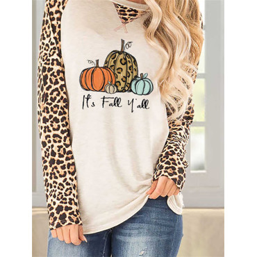 It's Fall Y'all Leopard Print Long Pullover