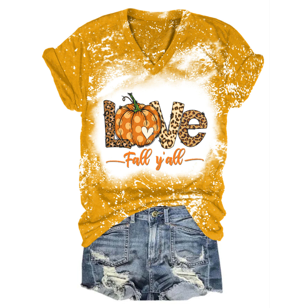 Love Fall Y'all Tie Dye Shirt