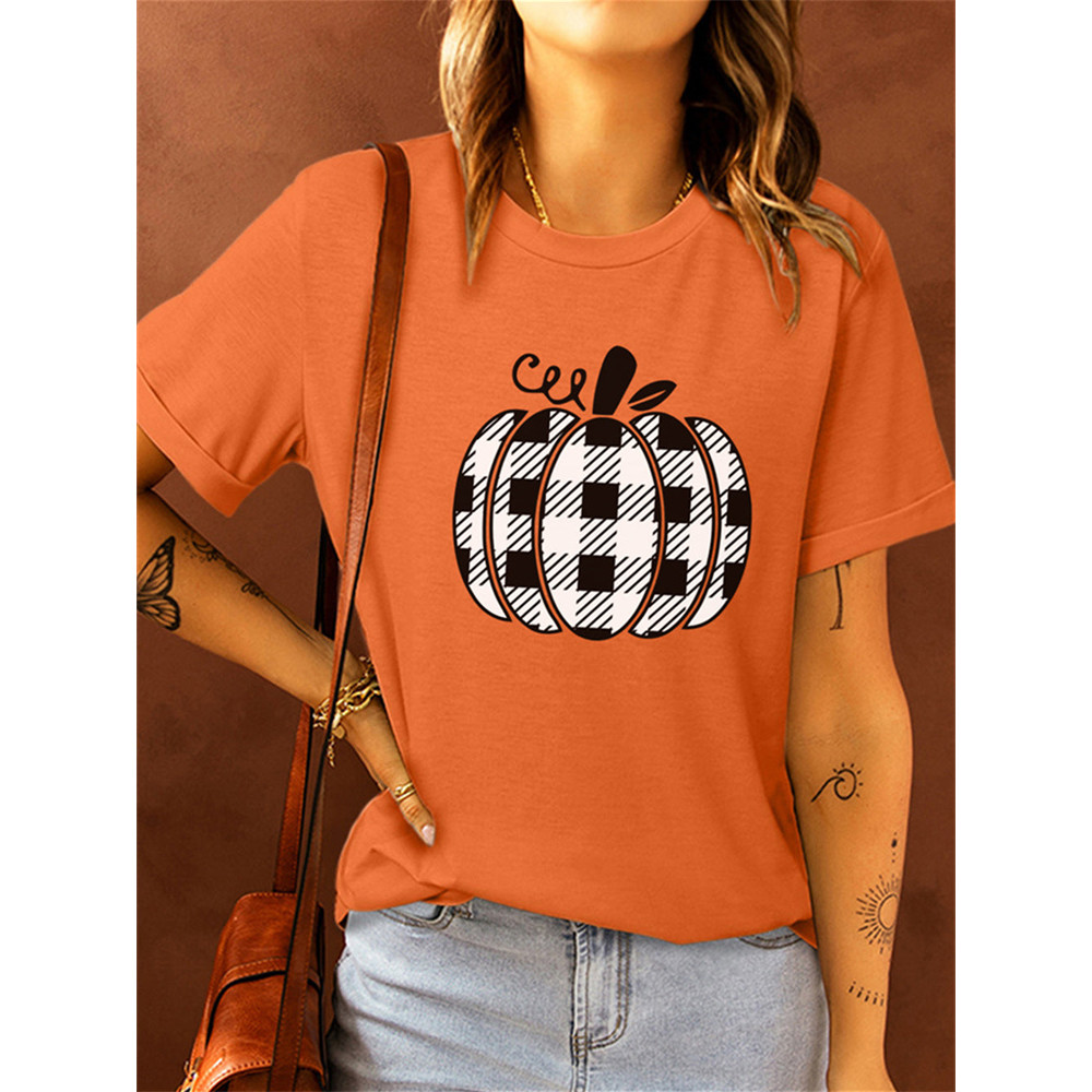 Orange Pliad Pumpkin Graphic Comfy T Shirt