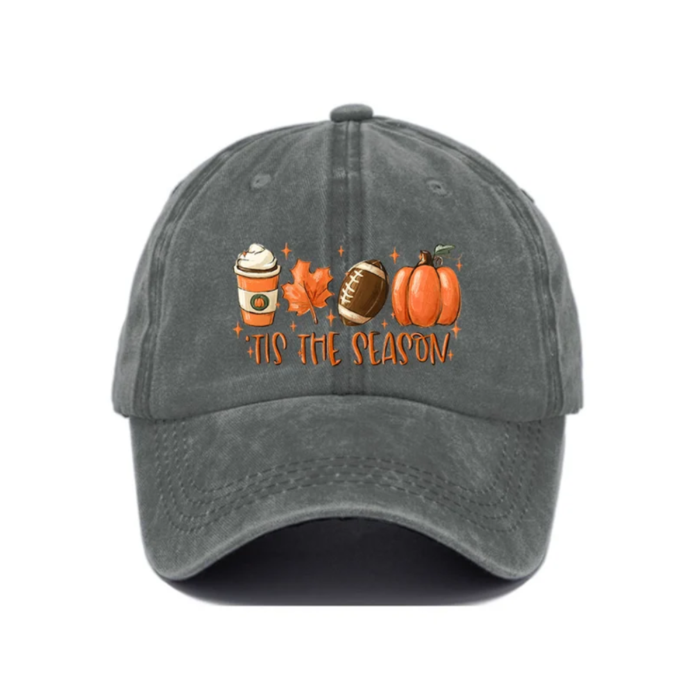 Tis The Season Football Print Baseball Cap