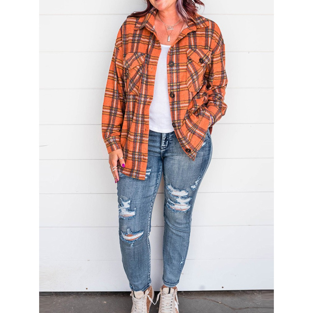 Women's Pumpkin Check Shirt