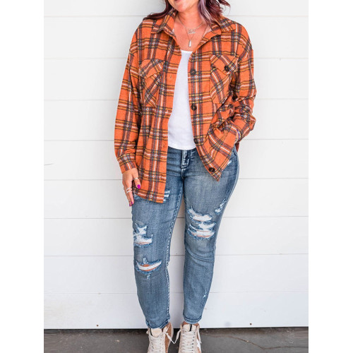Women's Pumpkin Check Shirt