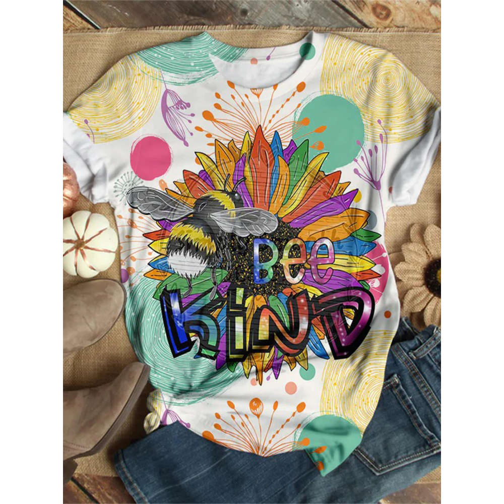Bee Kind Sunflower Crew Neck T-Shirt