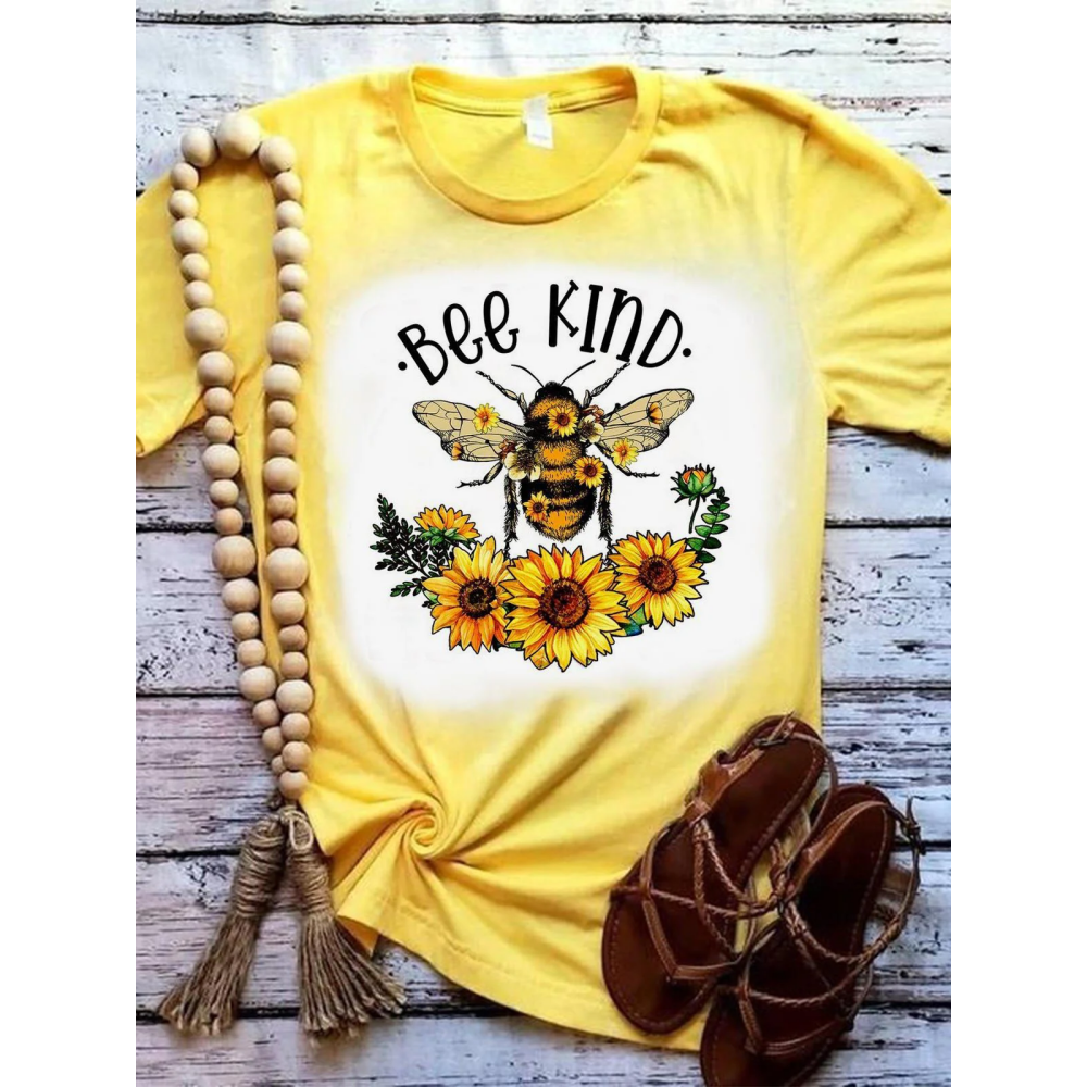Bee Kind Sunflower Crew Neck T-Shirt
