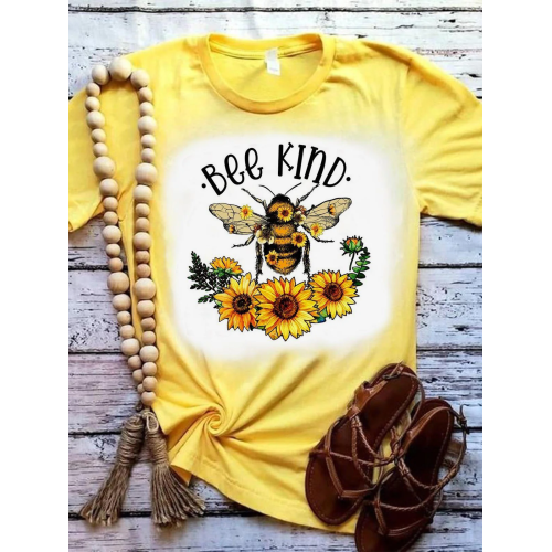 Bee Kind Sunflower Crew Neck T-Shirt