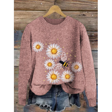 Bee & Daisy Crew Neck Knit Sweater
