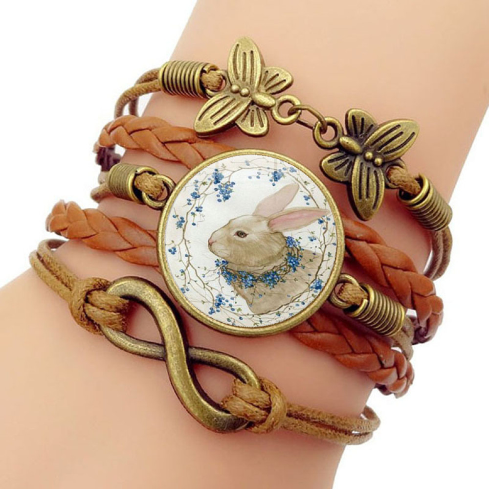 Easter Bunny Woven Butterfly Bracelet