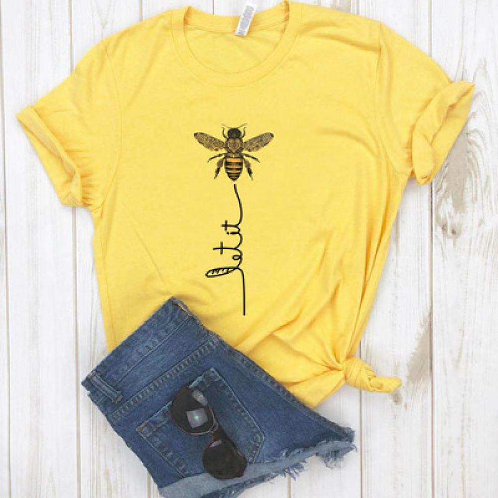 Fashion Casual Bee Print T-shirt